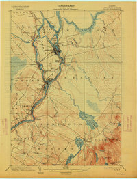1902 Map of Bradley, ME, 1914 Print