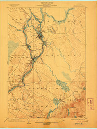1902 Map of Bradley, ME, 1906 Print
