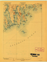 1904 Map of Washington County, ME, 1917 Print