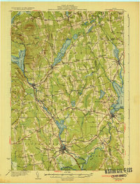 1933 Map of Corinna, ME