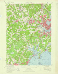 preview thumbnail of historical topo map of Portland, ME in 1957