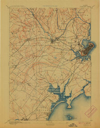 1893 Map of South Portland, ME, 1913 Print