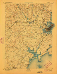 1893 Map of Westbrook, ME, 1906 Print