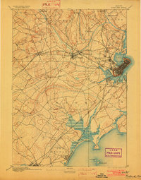 1893 Map of South Portland, ME, 1902 Print