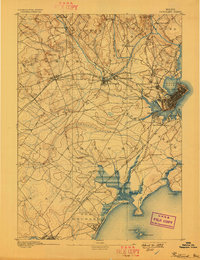 1893 Map of South Portland, ME, 1898 Print