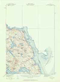1929 Map of Calais, ME, 1961 Print
