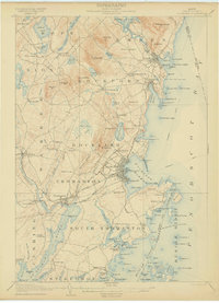 preview thumbnail of historical topo map of Rockland, ME in 1906