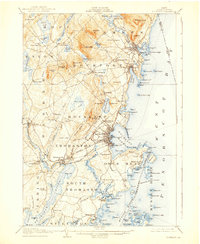 1906 Map of Rockland, ME, 1938 Print