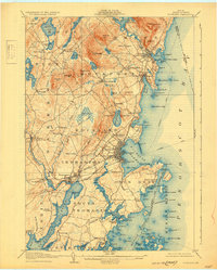 1906 Map of Rockland, ME, 1931 Print