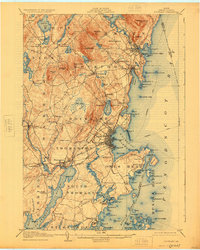1906 Map of Rockland, ME, 1925 Print