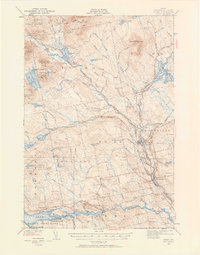 1940 Map of Brownville Junction, ME, 1958 Print