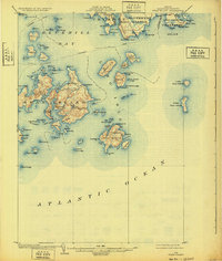 1904 Map of Swan Island, 1932 Print