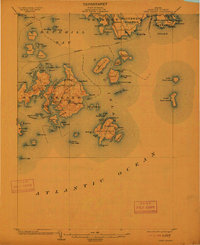 1904 Map of Swan Island, 1912 Print