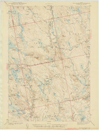 Download a high-resolution, GPS-compatible USGS topo map for Tug Mountain, ME (1943 edition)