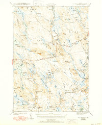 Download a high-resolution, GPS-compatible USGS topo map for Tug Mountain, ME (1950 edition)
