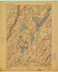 1893 Map of Vassalboro, 1913 Print