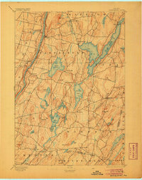 1893 Map of Vassalboro, 1905 Print