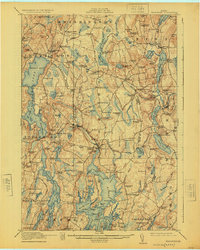 preview thumbnail of historical topo map of Lincoln County, ME in 1915