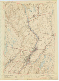 Download a high-resolution, GPS-compatible USGS topo map for Waterville, ME (1943 edition)