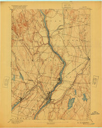 1892 Map of Waterville, ME, 1920 Print