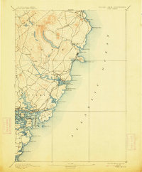 1893 Map of Cape Neddick, ME, 1913 Print