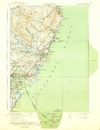1920 Map of Cape Neddick, ME, 1939 Print