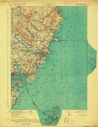 1920 Map of Cape Neddick, ME, 1933 Print