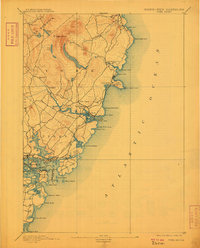 1893 Map of Cape Neddick, ME, 1909 Print