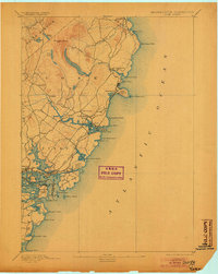 1893 Map of Cape Neddick, ME, 1904 Print