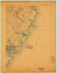 1893 Map of Cape Neddick, ME, 1898 Print