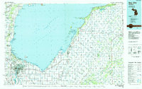 1984 Map of Akron, MI, 1985 Print