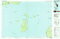 Download a high-resolution, GPS-compatible USGS topo map for Beaver Island, MI (1985 edition)