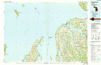 Download a high-resolution, GPS-compatible USGS topo map for Charlevoix, MI (1990 edition)