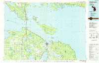 preview thumbnail of historical topo map of Cheboygan, MI in 1984