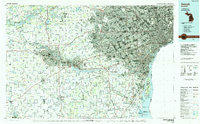 historical topo map of Detroit, MI in 1985