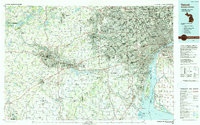 preview thumbnail of historical topo map of Detroit, MI in 1989