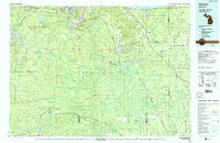 preview thumbnail of historical topo map of Gwinn, Marquette County, MI in 1983