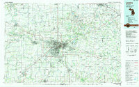 Download a high-resolution, GPS-compatible USGS topo map for Lansing, MI (1984 edition)