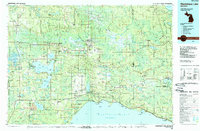 Download a high-resolution, GPS-compatible USGS topo map for Manistique Lake, MI (1989 edition)