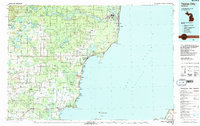 Download a high-resolution, GPS-compatible USGS topo map for Tawas City, MI (1991 edition)