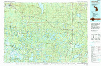 preview thumbnail of historical topo map of Wakefield, MI in 1990
