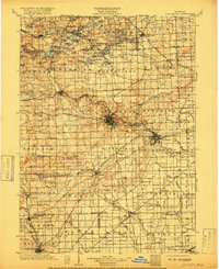 1904 Map of Ann Arbor, 1917 Print