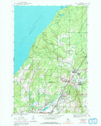 1946 Map of Ahmeek, MI, 1992 Print