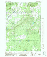 Download a high-resolution, GPS-compatible USGS topo map for Alba, MI (1986 edition)