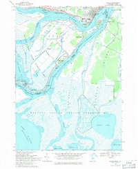 1968 Map of Algonac, 1971 Print