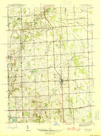 preview thumbnail of historical topo map of Almont, MI in 1945