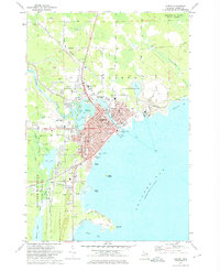 1971 Map of Alpena, MI, 1974 Print