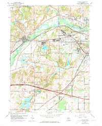 Download a high-resolution, GPS-compatible USGS topo map for Augusta, MI (1973 edition)