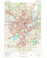 preview thumbnail of historical topo map of Battle Creek, MI in 1961