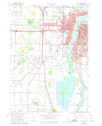 Download a high-resolution, GPS-compatible USGS topo map for Bay City, MI (1974 edition)